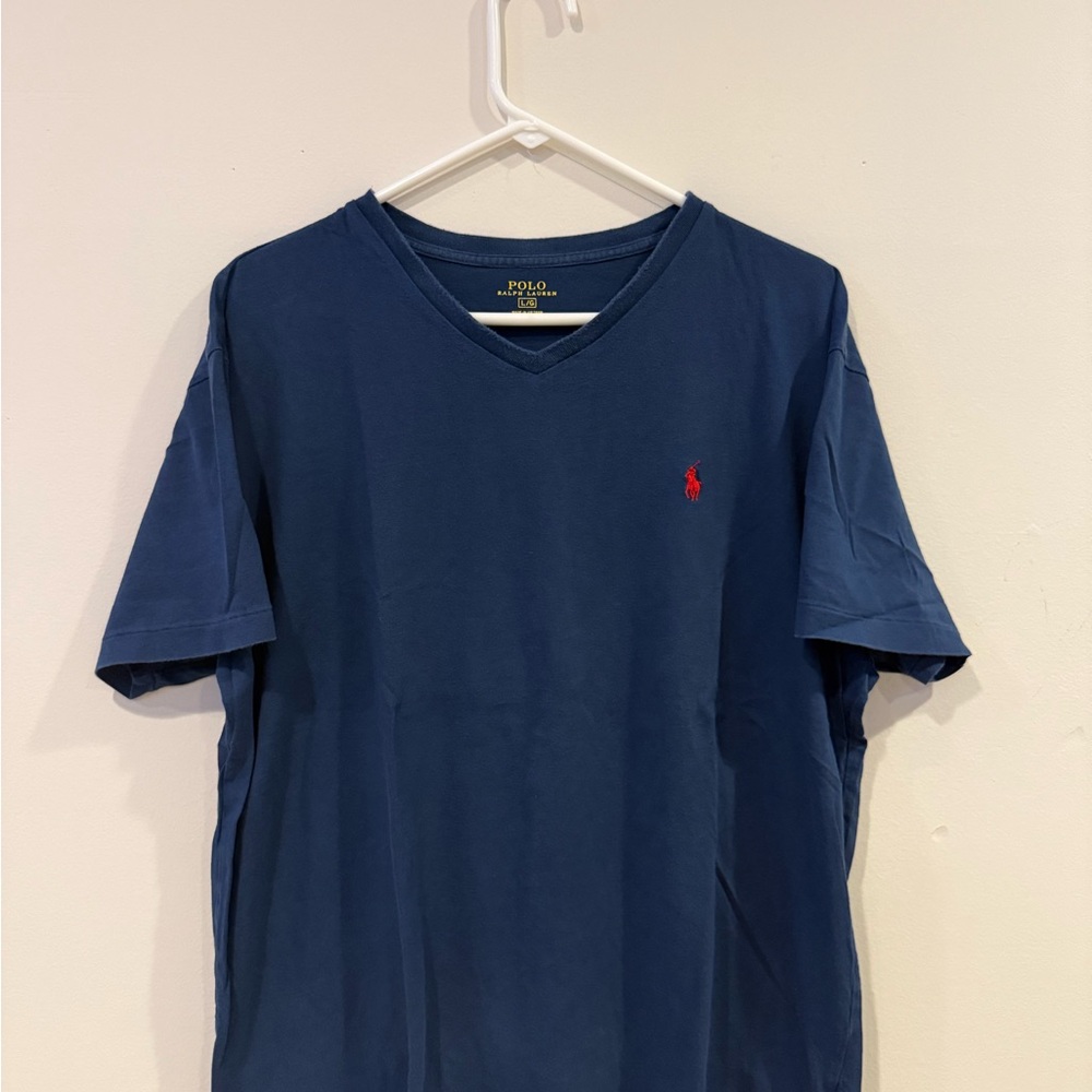 Polo by Ralph Lauren Men's Deep Blue Tee No blemishes just vintage